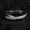 Silver Twirl Moissanite Ring