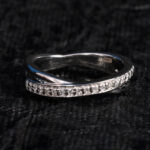 Silver Twirl Moissanite Ring