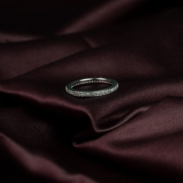 925 Sterling silver Moissanite Eternity Band