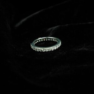 Silver Moissanite Full Band Ring