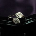 Rose Gold Leafy Moissanite Ring