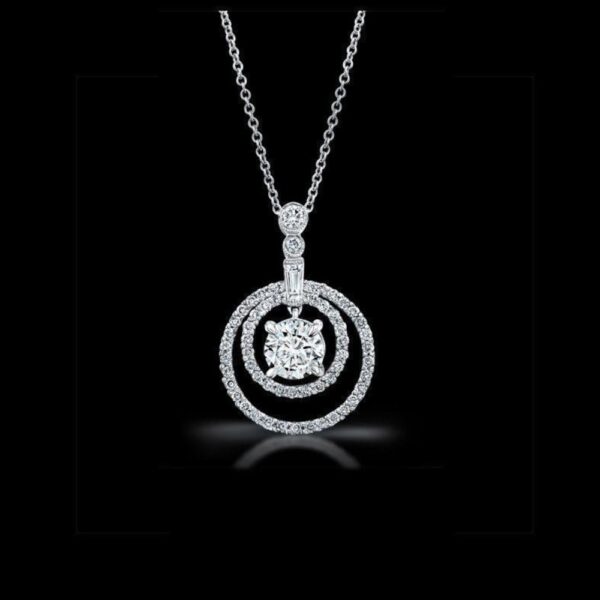 Twin Ring Raindrop Pendant