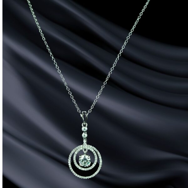 Twin Ring Raindrop Pendant