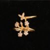 Golden Blooming flower ring