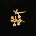 Golden Blooming flower ring