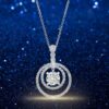 Twin Ring Raindrop Pendant