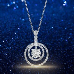 Twin Ring Raindrop Pendant