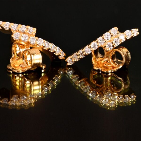 Sleek Layered Rose Gold Ear Studs