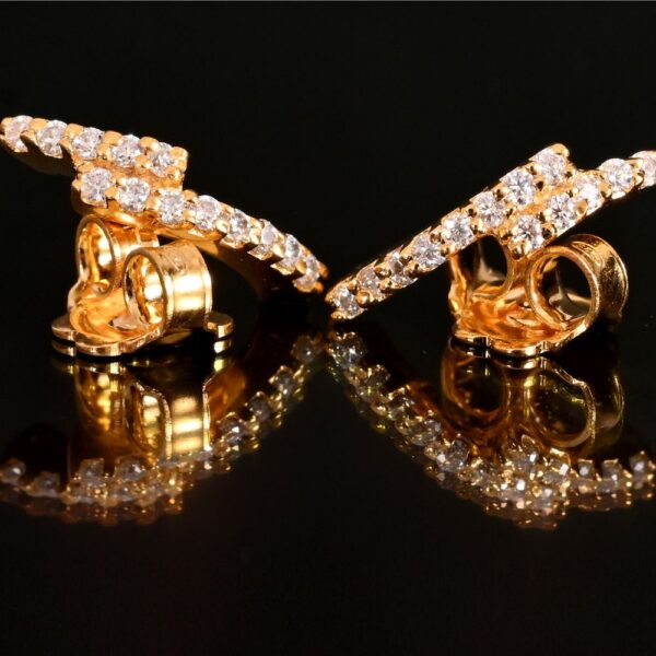 Sleek Layered Rose Gold Ear Studs
