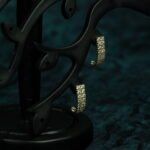Golden Moissanite Stud Earrings
