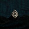 Rose Gold Moissanite Chic Flower Flat Band