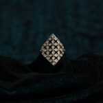 Rose Gold Moissanite Chic Flower Flat Band