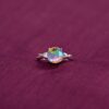 A multihued silver ring