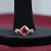 Ruby Red Square Elegance Ring