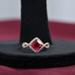 Ruby Red Square Elegance Ring