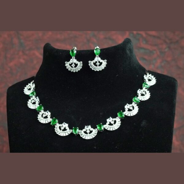 Crescent Harmony Necklace and Earring Ensemble
