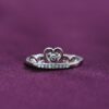 The Radiant Crown of Hearts Ring