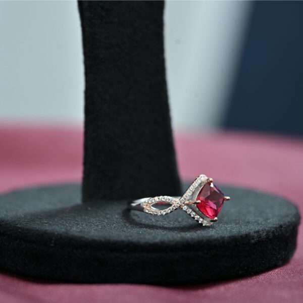 Ruby Red Square Elegance Ring