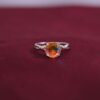 A multihued silver ring