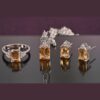 Natural Citrine Square cut set